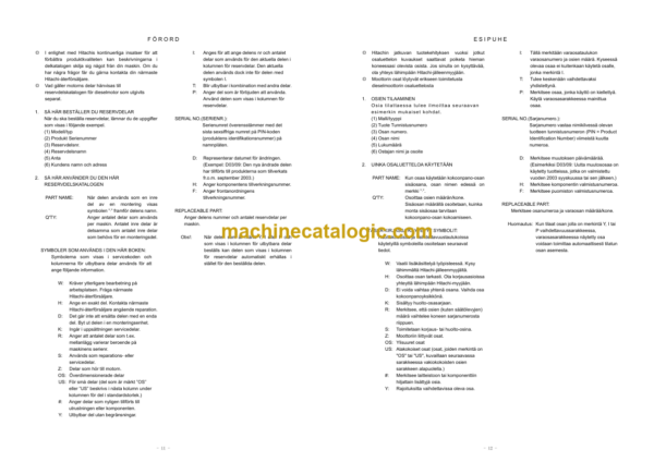 Hitachi ZV55R 65R Vibratory Rammer Parts Catalog