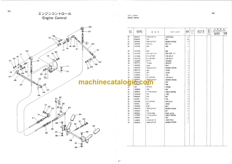 Hitachi KH230 Hydraulic Crawler Crane Parts Catalog Serial No.0105-