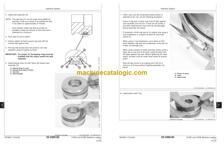 John Deere 310SE and 315SE Backhoe Loader Repair Technical Manual