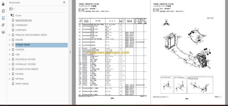 Hitachi ZW310-6 Wheel Loader (PNGB-1-2) Parts Catalog