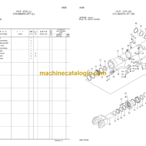 Hitachi ZW310 ZW310-A Equipment Components Parts Catalog