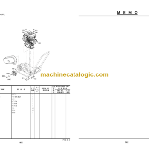 Hitachi ZV40PFL 40PF 50PF 60PFL 60PF 60PS 80P 80PI Vibratory Plate Parts Catalog