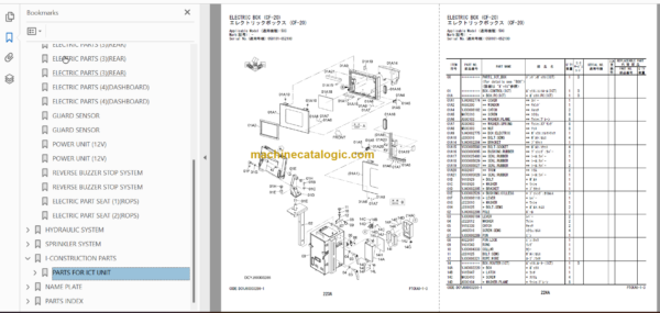 Hitachi ZC50C-5 ZC50T-5 Vibratory Roller Parts Catalog