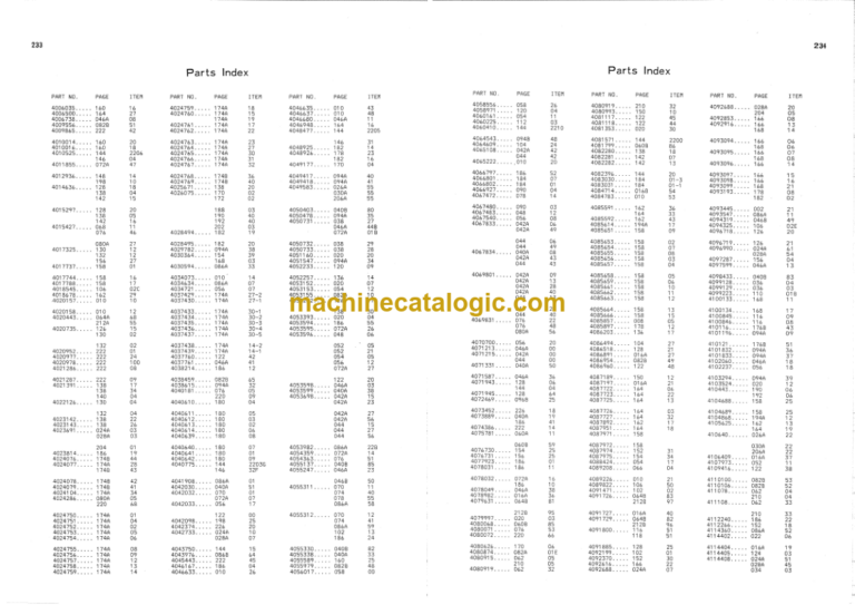 Hitachi KH125-3 Hydraulic Crawler Crane Parts Catalog Serial No.0601-