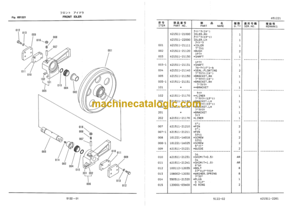 Hitachi DX45 DX45M DX45MM Bulldozer Parts Catalog