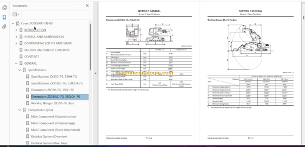 Hitachi ZX350-7G Technical and Workshop Manual