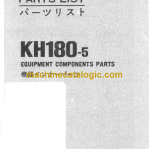 Hitachi KH180-5 Equipment Components Parts Catalog