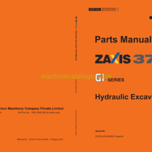 Hitachi ZAXIS 370LCH GI-SERIES Hydraulic Excavator Parts Catalog