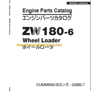 Hitachi ZW180-6 Wheel Loader Engine Parts Catalog