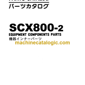 Hitachi Sumitomo SCX800-2 Equipment Components Parts Catalog