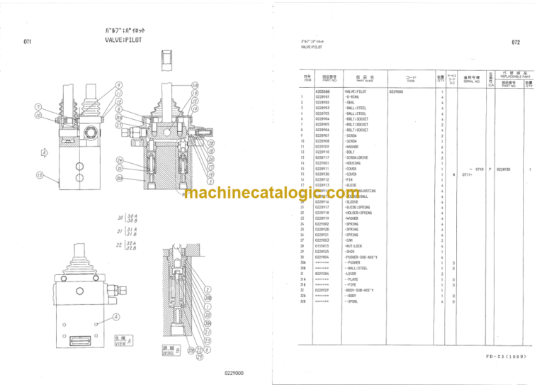 Hitachi KH180-5 Equipment Components Parts Catalog
