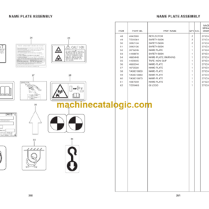 TATA Hitachi ZAXIS 370LCH GI-SERIES Hydraulic Excavator Parts Catalog