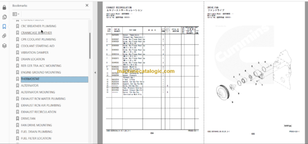 Hitachi ZW180-6 Wheel Loader Engine Parts Catalog