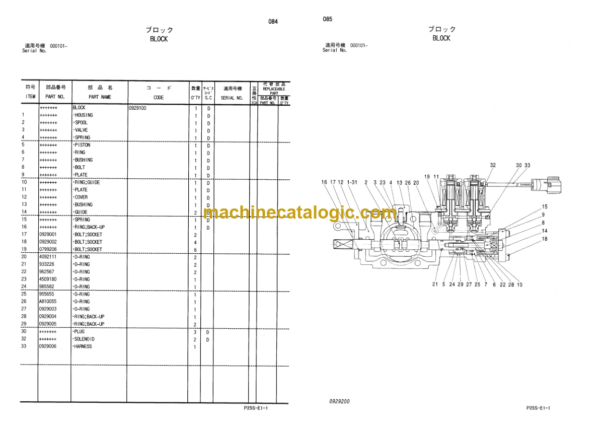 Hitachi Sumitomo SCX800-2 Equipment Components Parts Catalog