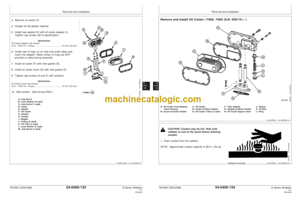 John Deere 540G 640G 740G Skidder and 548G 648G 748G Grapple Skidder Repair Technical Manual