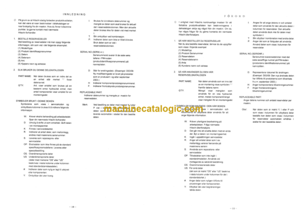 Hitachi Sumitomo SCX800-2 Equipment Components Parts Catalog