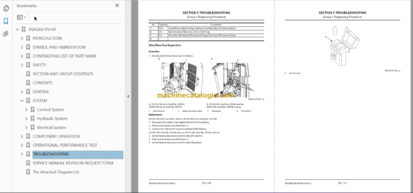 Hitachi ZX30U-5B Hydraulic Excavator Technicial and Workshop Manual