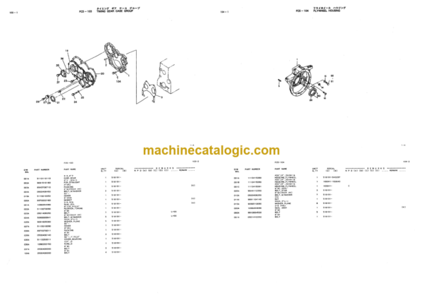 Hitachi ZW180-G Wheel Loader Engine Parts Catalog