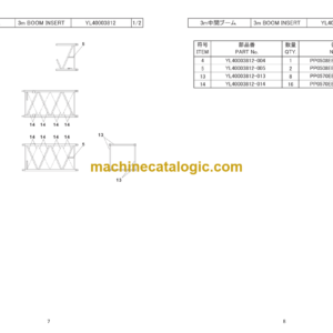 Hitachi Sumitomo SCX800A-3 Bracing List