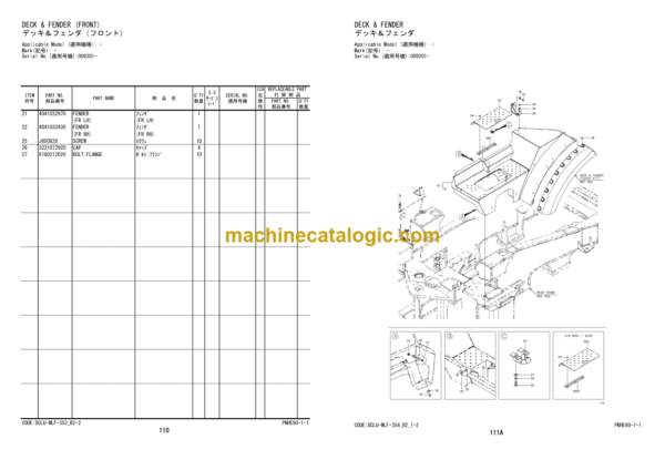 Hitachi ZW370-5B Wheel Loader (PNHE90-1-1) Parts Catalog