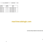 Hitachi Sumitomo SCX800A-3 Bracing List