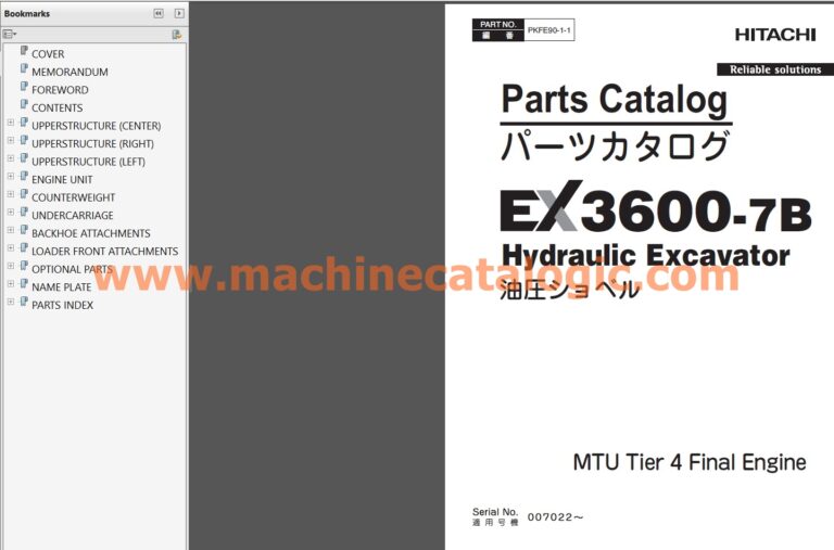 Hitachi 2024 Large Excavator & Mining Excavator Service Manual and Parts Catalog Full SET