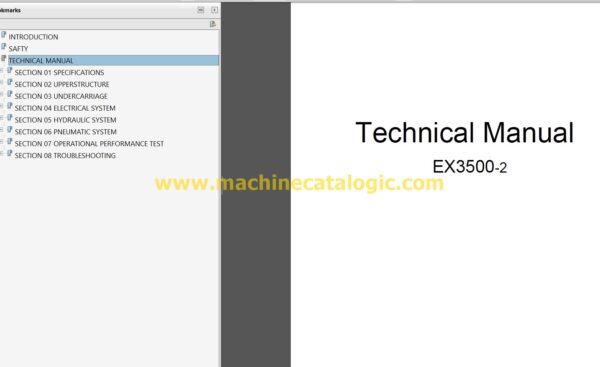 Hitachi EX3500-2 Technical Manual PDF