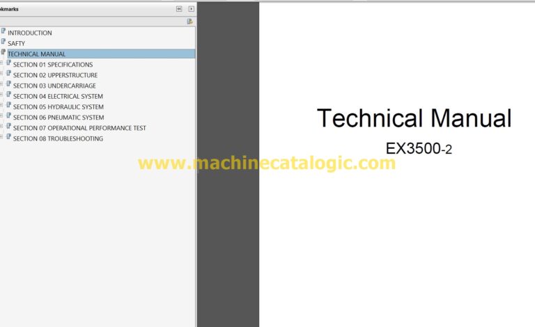 Hitachi EX3500-2 Technical Manual PDF
