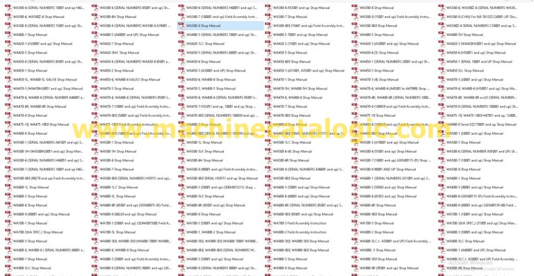 Komatsu Wheel Loader Shop Manual PDF SET 2024