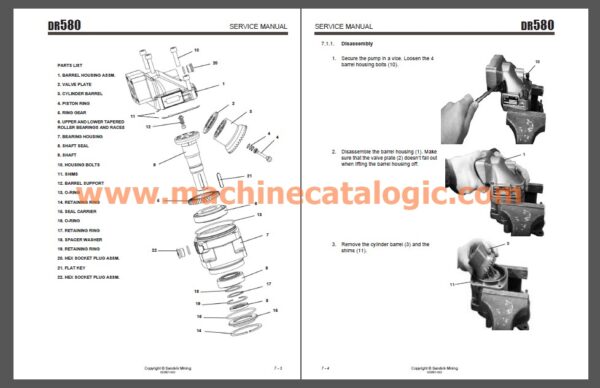 Sandvik DR580 Drill Service Manual PDF