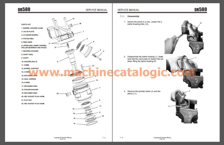 Sandvik DR580 Drill Service Manual PDF