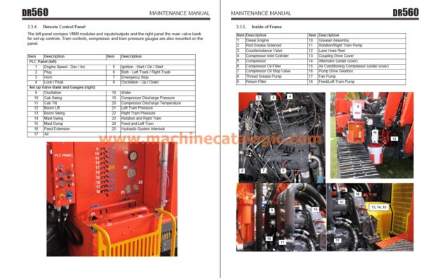 Sandvik DR560 Drill Maintenance Manual PDF