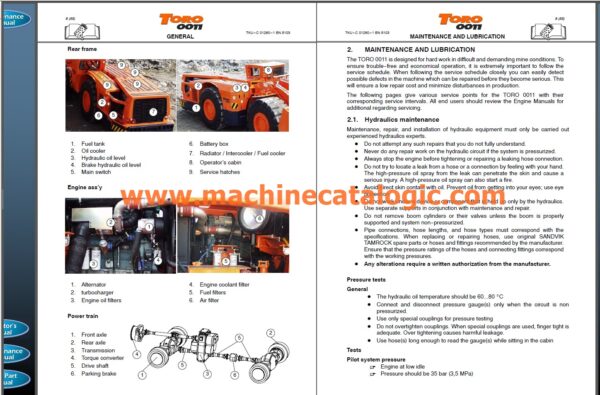 Sandvik Toro 0011 Maintenance Manual PDF