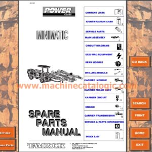 Sandvik (TAMROCK) Minimatic 205 – 40 Service, Parts, Operators and Maintenance Manual (TOOLMAN)