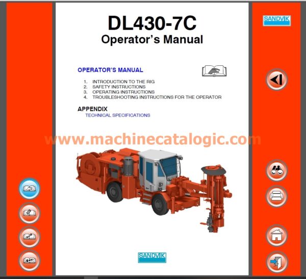 Sandvik DL430-7C Drilling Rig Service and Parts Manual