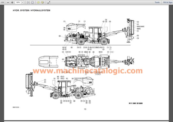 Atlas Copco Simba M7C Drilling Machine Spare Parts Manual
