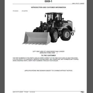 John Deere 544K Utility Loader Parts Catalog