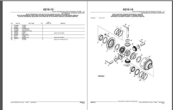 John Deere 644J LOADER Parts manual