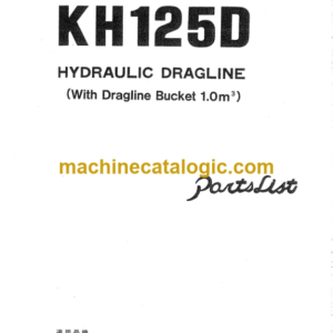 Hitachi KH125D DRAGLINE (With Dragline Bucket 1.0m3) Parts Catalog