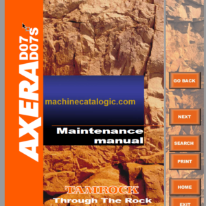 Sandvik AXERA D07–S 260 Maintenance Manual Serial No. 102D3839-1