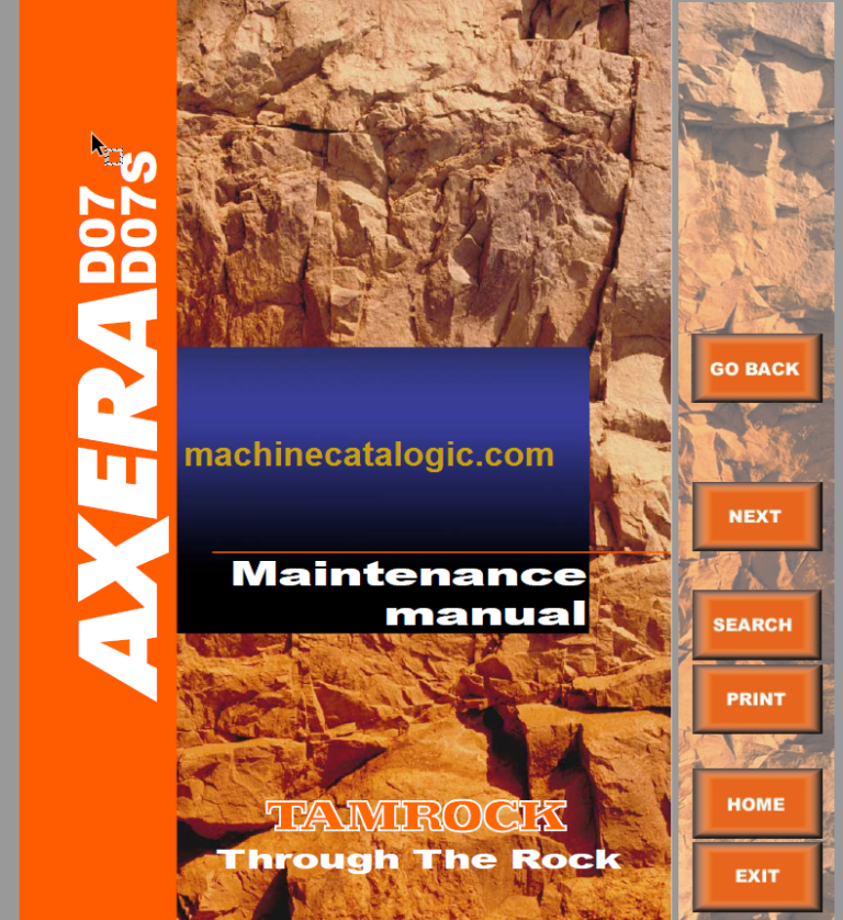 Sandvik AXERA D07–S 260 Maintenance Manual Serial No. 102D3839-1