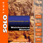 Sandvik SOLO 7-15 F Maintenance Manual Serial No. 106A9520-1