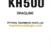 Hitachi KH500 Dragline Parts Catalog