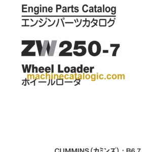 Hitachi ZW250-7 Wheel Loader Engine Parts Catalog