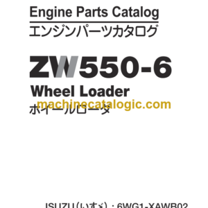 Hitachi ZW550-6 Wheel Loader Engine Parts Catalog