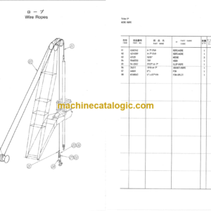 Hitachi KH125D Hydraulic Earth Drill Parts Catalog Serial No.088