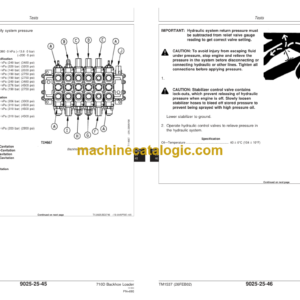 John Deere 710D Backhoe Loader Operation and Test Technical Manual