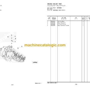 Hitachi ZW250-7 Wheel Loader Engine Parts Catalog