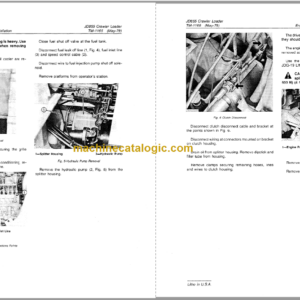 John Deere JD855 Crawler Loader Technical Manual