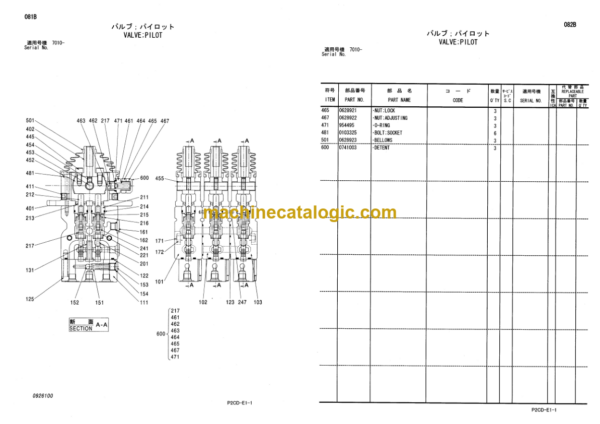 Hitachi Sumitomo SCX1200-2 Equipment Components Parts Catalog